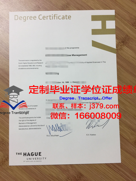 海牙酒店学院学位证成绩单：一份国际认可的荣誉证书