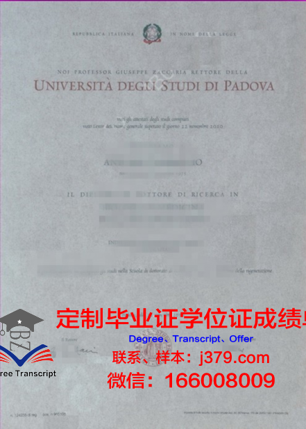 PADΑ（帕多瓦）博士毕业证：承载荣誉与智慧的证书