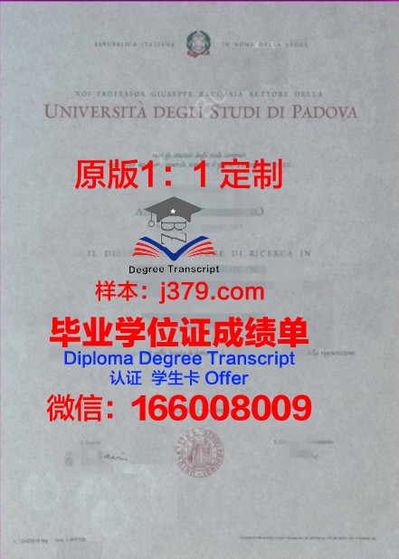 PADΑ（帕多瓦）博士毕业证：承载荣誉与智慧的证书