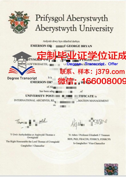 阿伯里斯特维斯大学毕业证电子版
