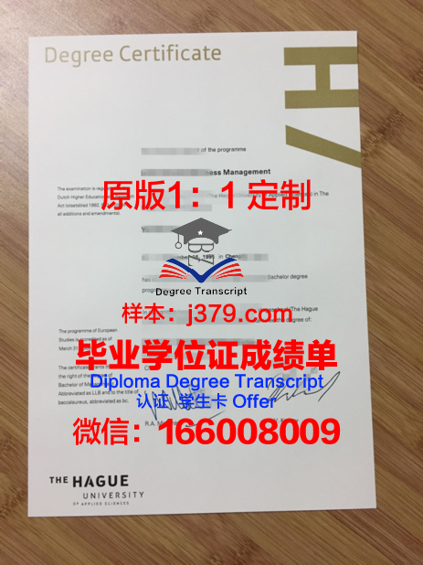 海牙酒店管理大学毕业学位