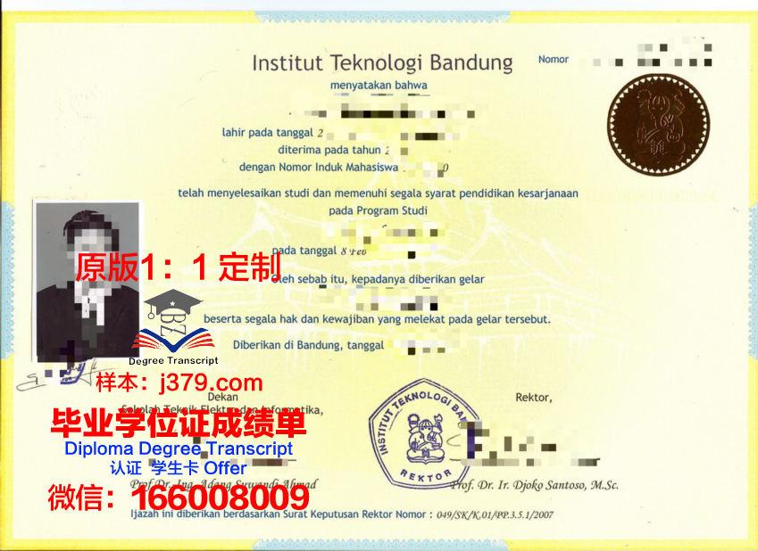 2023最新版万隆理工毕业证书模板