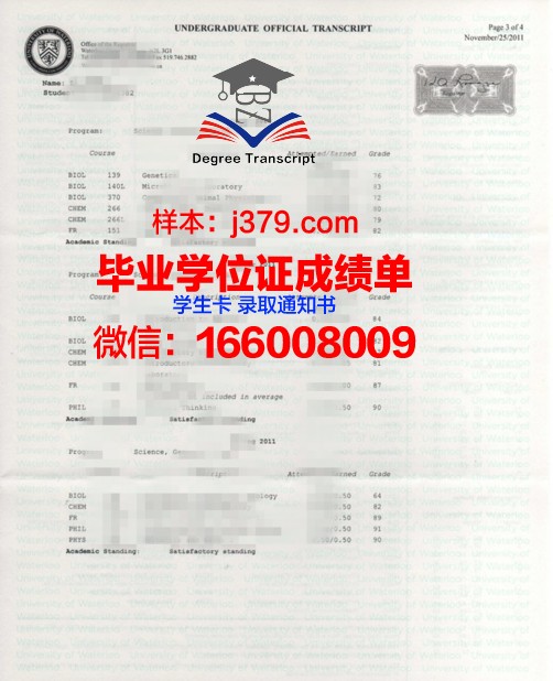 滑铁卢大学毕业证书(滑铁卢大学毕业时间)