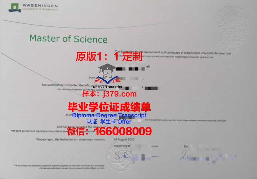 里特维尔学术学院毕业证展示