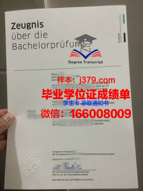 高清亚琛大学毕业证书图片集锦