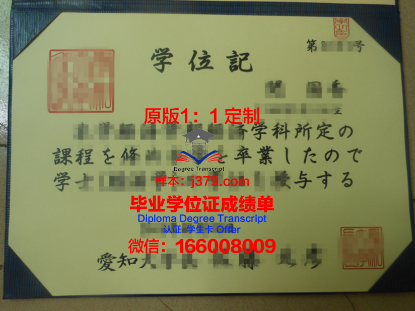爱知工业大学研究生院毕业文凭