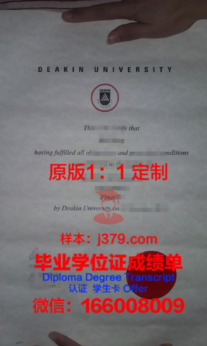 澳大利亚墨尔本商业科技学院（迪肯大学）毕业证学位文凭学历Diploma